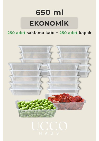 250 Adet 650 ml Ekonomik Buzdolabı Dondurucu Erzak Sızdırmaz Saklama Kabı Seti Buzluk Organizer fiyatları
