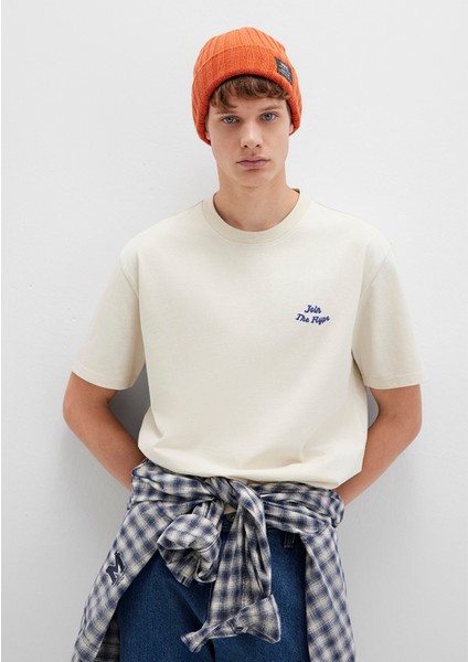 Baskılı Bej Tişört 0613046-70140 modelleri