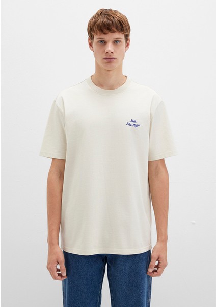 Baskılı Bej Tişört 0613046-70140 fırsatları