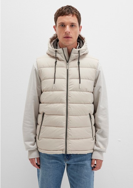 Kapüşonlu Bej Şişme Yelek 0110604-70144 modelleri