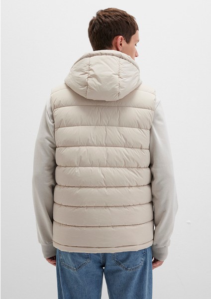 Kapüşonlu Bej Şişme Yelek 0110604-70144 fırsatları