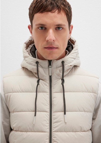 Kapüşonlu Bej Şişme Yelek 0110604-70144 indirimleri