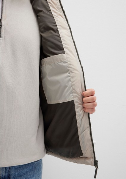 Kapüşonlu Bej Şişme Yelek 0110604-70144