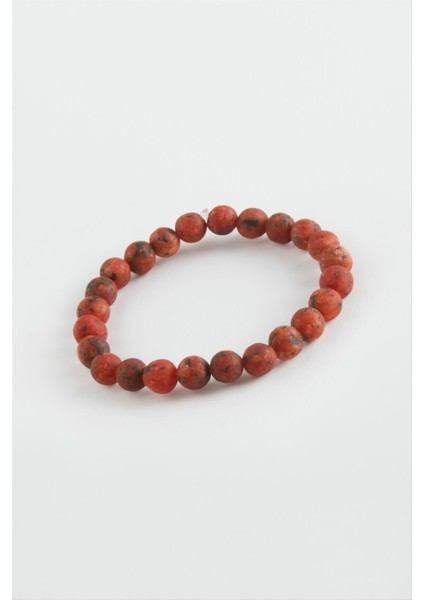 Ds-Derin Çocuk Ceyt Doğaltaş Bileklik 6 Mm-Kırmızı fiyatları