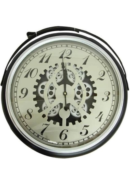 Saat Çarklı Askılı Duvar Saati Dekoratif Ev Ofis Hediyelik