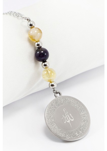 Çelik Ayna Süsü, Ametist ve Sitrin Taşlı Nazar ve Ayetel Kürsi Figürleri fiyatları