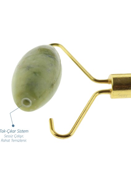 Doğal Taş Yeşim ve Pembe Kalp Yüz Masaj Seti, Rahatlatıcı ve Ferahlatıcı Aletler indirimleri