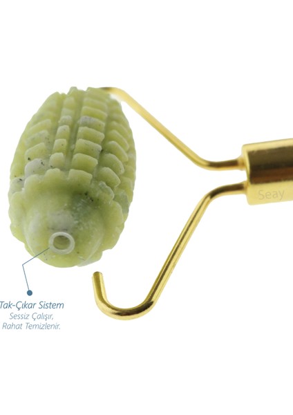 Doğal Taş Yeşim ve Pembe Kalp Yüz Masaj Seti, Rahatlatıcı ve Ferahlatıcı Aletler