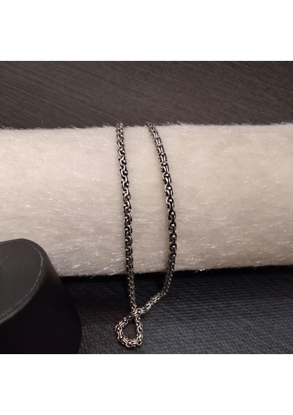 925 Ayar Gümüş Arnavut Model Erkek Kolyesi-Şık TASARIM-55CM/4MM fiyatları