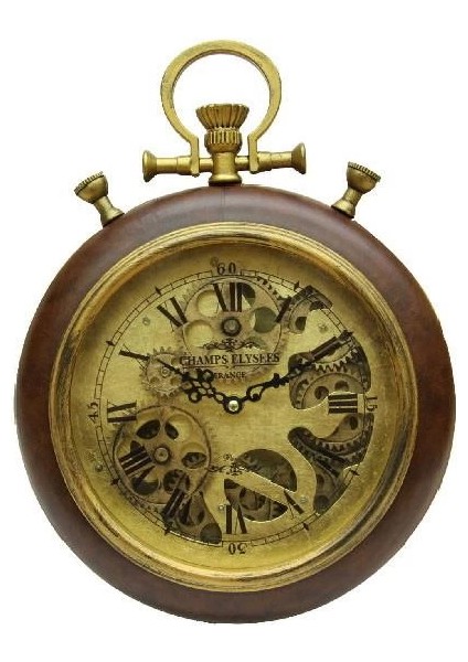 Saat Çarklı Köstek Modeli Duvar Saati Dekoratif Hediyelik