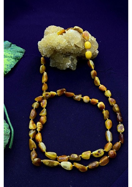 Bej Damla Kehribar Kolye, Doğal ve Şık Takı Seçeneği fiyatları