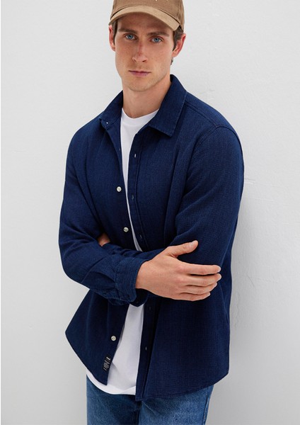 Lacivert Örme Gömlek 0211681-18790 modelleri