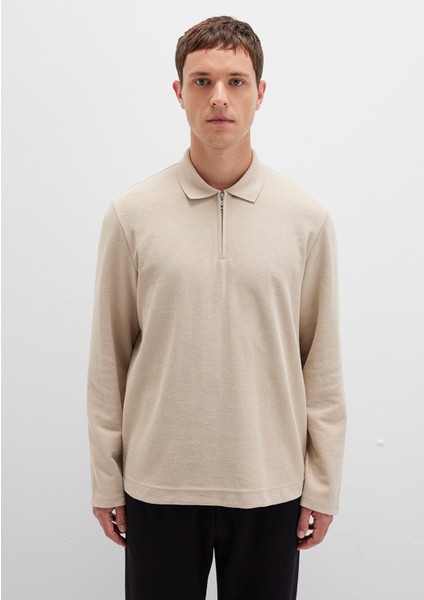 Yarı Fermuarlı Uzun Kollu Bej Tişört 0613045-70039 modelleri