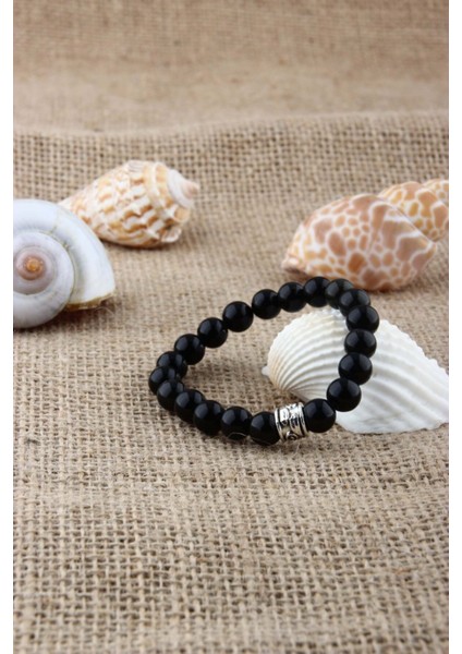 Doğal Taş Siyah Obsidyen Bileklik 8mm, Şıklık ve Enerji Için Özel Tasarım modelleri