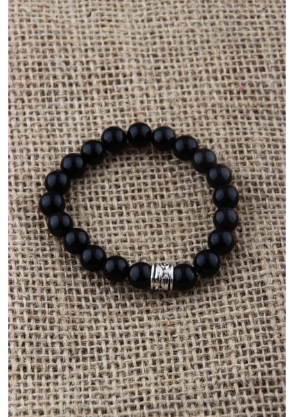 Doğal Taş Siyah Obsidyen Bileklik 8mm, Şıklık ve Enerji Için Özel Tasarım fırsatları