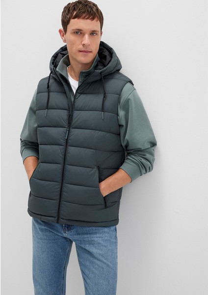 Kapüşonlu Yeşil Şişme Yelek 0110604-71598 fiyatları