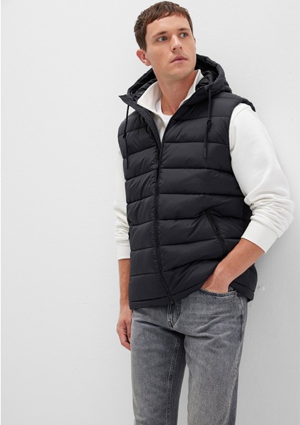 Kapüşonlu Siyah Şişme Yelek 0110604-71379 modelleri