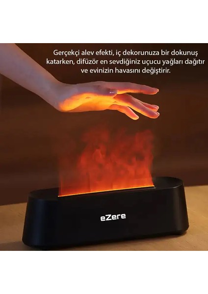 Ezere A3 Ev ve Ofis Için Alev Difüzörü ve Ultrasonik Hava NEMLENDICI-(5775) - ETC9301-3919 indirimleri