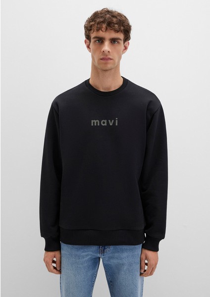 Mavi Logo Baskılı Siyah Sweatshirt 0S10556-900 indirimleri