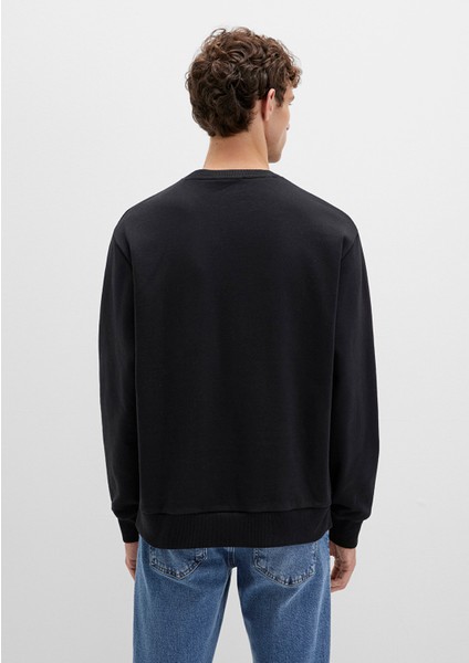 Mavi Logo Baskılı Siyah Sweatshirt 0S10556-900