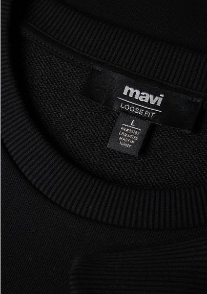 Mavi Logo Baskılı Siyah Sweatshirt 0S10556-900