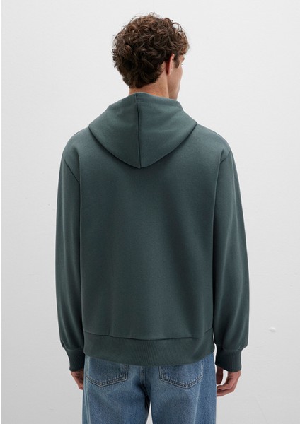 Mühür Logo Nakışlı Kapüşonlu Fermuarlı Yeşil Sweatshirt 066979-71598 indirimleri