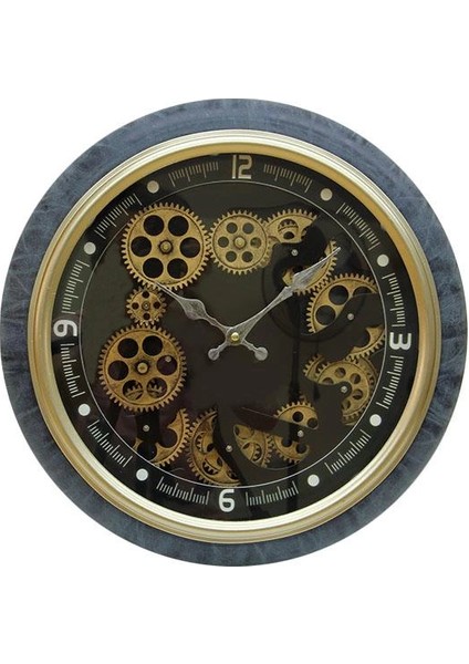 Saat Çarklı Duvar Saati Dekoratif Ev Ofis Hediyelik