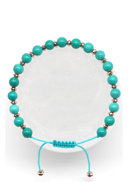 Renkli Doğal Taş Makrome Bileklik, Şık ve Benzersiz Tasarım