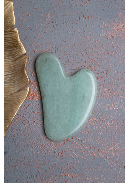 Yeşil Aventurin Gua Sha Masaj Taşı, Doğal Şifa ve Rahatlatıcı Güzellik Arayanlar Için modelleri