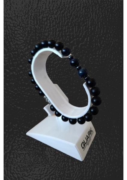 Lacivert Kaplan Gözü ve Oniks Taşı Doğal Bileklik, Şık ve Özgün Takı Parçası indirimleri