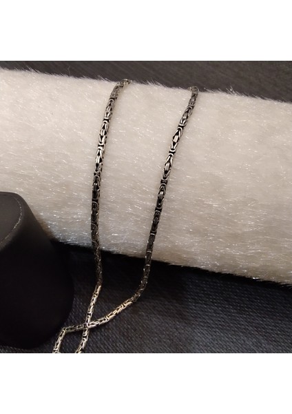 925 Ayar Gümüş Kral Model Erkek Kolyesi-Şık TASARIM-60CM/3MM fiyatları