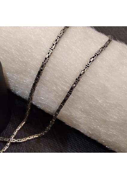 925 Ayar Gümüş Kral Model Erkek Kolyesi-Şık TASARIM-60CM/3MM modelleri