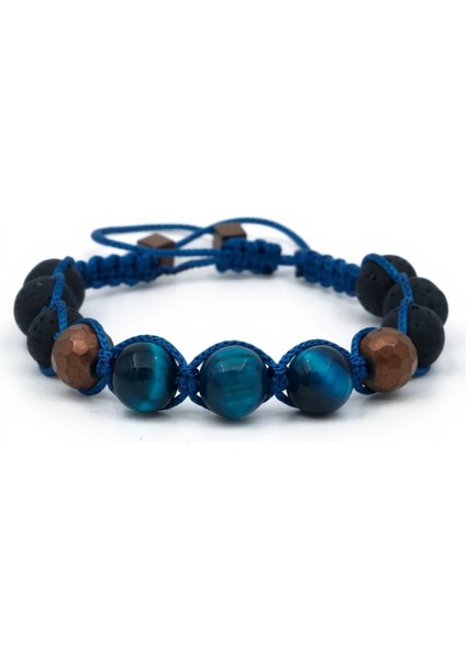 Renkli Doğal Taş Bileklik, Kaplan Gözü ve Hematit, Özgün Takı, El Işçiliği fiyatları