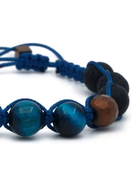 Renkli Doğal Taş Bileklik, Kaplan Gözü ve Hematit, Özgün Takı, El Işçiliği modelleri