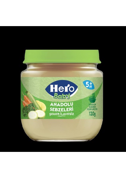 Hero Baby Anadolu Sebzeleri Kavanoz Mama 120 gr