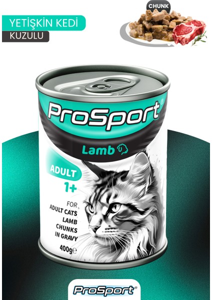 Prosport Chunk Kuzu Etli Yetişkin Kedi Konserve Mama 400GR indirimleri