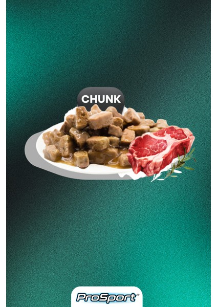 Prosport Chunk Kuzu Etli Yetişkin Kedi Konserve Mama 400GR