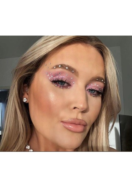 Gümüş Renk Tırnak ve Yüz Süsleme Taşı, 2 Paket, 48 Parça