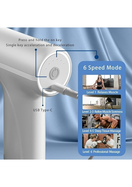 Kompakt Tam Vücut Masaj Tabancası, Boyun, Omuz, Sırt, Kol ve Ayaklara Rahatlık modelleri