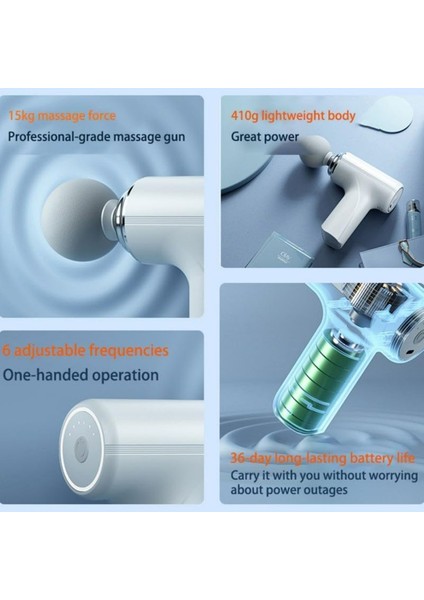 Kompakt Tam Vücut Masaj Tabancası, Boyun, Omuz, Sırt, Kol ve Ayaklara Rahatlık fırsatları