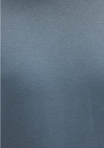 Bisiklet Yaka Mavi Basic Sweatshirt 0S10276-80889