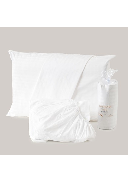 Beyaz Pamuk Saten Fitted Çarşaf Tek Kişilik (140X200)