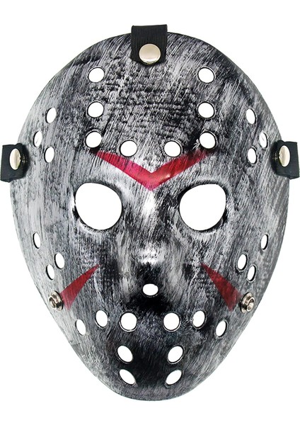 Ds-Derin Jason Maskesi Hannibal Maskesi Metal Gümüş Renk 20X25 cm