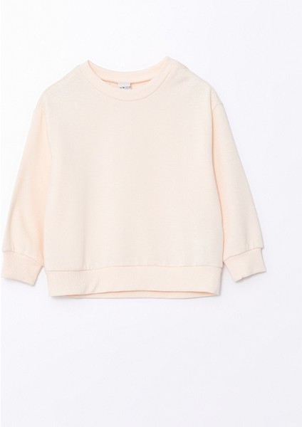 Yeni Sezon Bisiklet Yaka Basic Uzun Kollu Kız Çocuk Sweatshirt