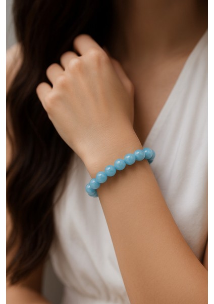 Turkuaz Doğal Taş Bileklik, Şık ve Zarif Takı, Sertifikalı, El Işçiliği modelleri