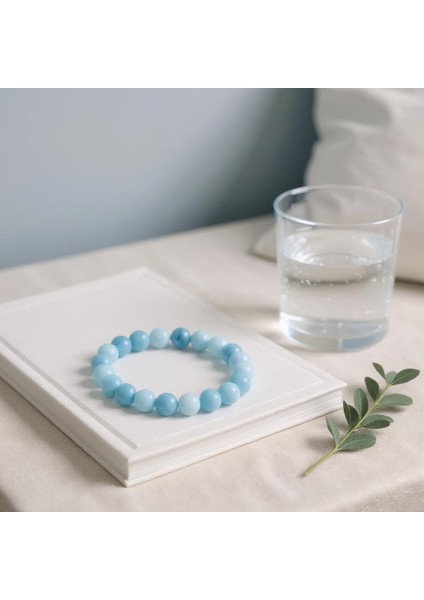 Turkuaz Doğal Taş Bileklik, Şık ve Zarif Takı, Sertifikalı, El Işçiliği