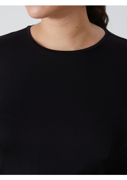 Yeni Sezon Bisiklet Yaka Düz Uzun Kollu Kadın Body indirimleri