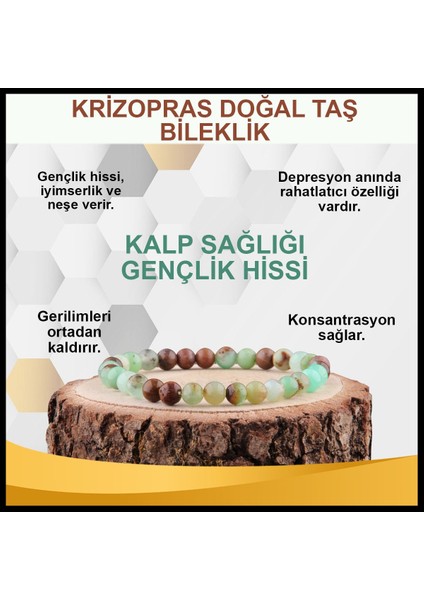 Doğal Taş Bileklik, 6 Mm, Sertifikalı, Renkli, Şık ve Enerji Dolu Takı