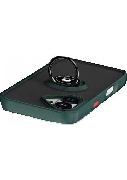 Apple iPhone 17 Montreal Yüzüklü Silikon Kapak - Yeşil fırsatları