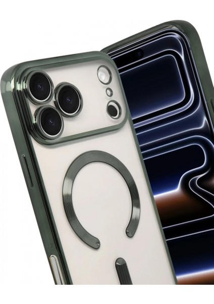 Apple iPhone 17 Pro Kross Magneticsafe Kapak - Koyu Yeşil modelleri